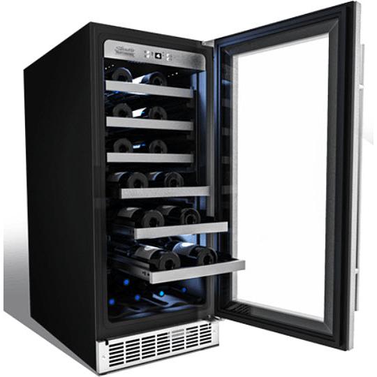 Silhouette 2.1 cu. ft. 28-bottle Tuscany Built-in Wine Cooler with Single Zone DWC031D1BSSPR IMAGE 3