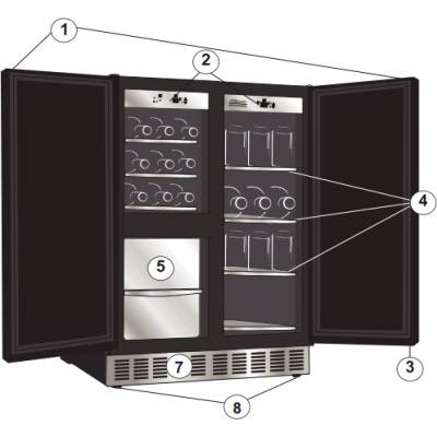 Silhouette Freestanding Beverage Center DPC042D1BSSPR IMAGE 2