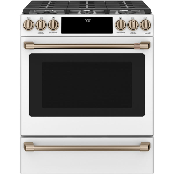 Café 30-inch Slide-in Gas Range with Convection Technology CCGS700P4MW2 IMAGE 1