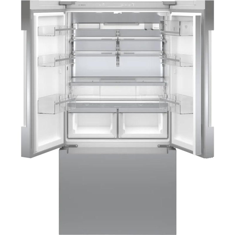 Bosch 36-inch, 20.8 cu.ft. Counter-Depth French 3-Door Refrigerator with FarmFresh System™ B36CT81ENS IMAGE 2