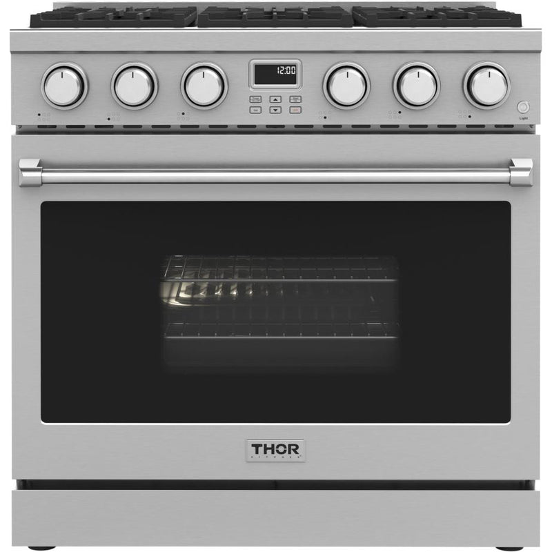 Thor Kitchen 36-inch Freestanding Gas Range with Convection Technology ARG36 IMAGE 2