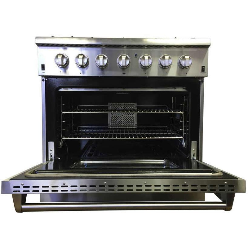 Thor Kitchen 36-inch Freestanding Dual-Fuel Range HRD3606U IMAGE 2